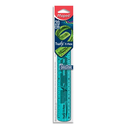 Lineal Twistn Flex, 20cm, Plastik, farbig sortiert