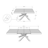 thumbnail of Ausziehbarer Tisch 90x160/264 cm Volantis Noce Gestell 4/A