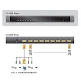thumbnail of ATEN CS1308 KVM Switch VGA, PS/2-USB, 8 Ports