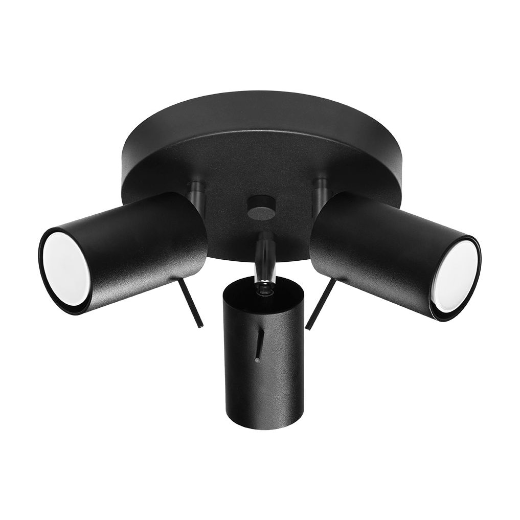 Foco de techo ETNA metal negro 3x GU10 máx. 40W LE70391