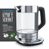 thumbnail of Arendo Wasserkocher 1,5 l, 2200 W, Edelstahl & Glas mit Basisstation, Temperatureinstellung 70° C - 100° C