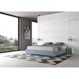 thumbnail of Cama con somier acolchada sin cabecero 180x200 microfibra azul claro Azelia