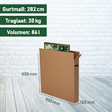 thumbnail of 10 x Bilderkarton (915 x 200 x 860 mm) stabil 2-wellig Versandkarton Bilder Gemälde Paket DHL braun Transport Umzug BB-Verpackungen