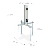 thumbnail of Relaxdays Rasendorn für Sonnenschirm, 25 - 40 mm, Strandschirm & Wäschespinne, rasenschonender Schirmständer, silber