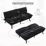 thumbnail of Chenille Zweisitzer Sofa mit verstellbaren Rückenlehnen – ergonomisches Design und hoher Komfort Schwarz