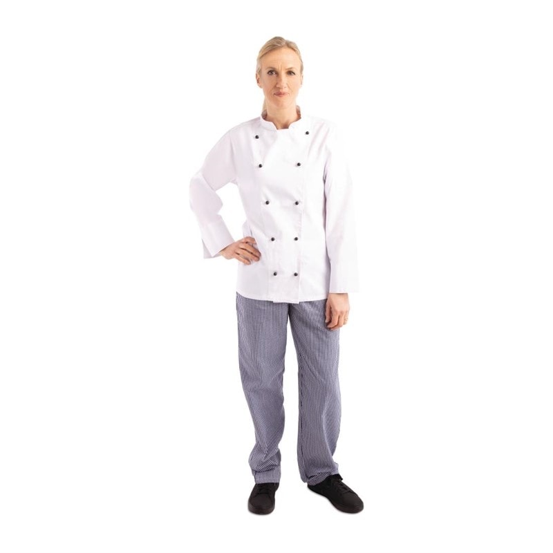 Whites Kochjacke Chicago langarm weiß L