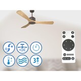 thumbnail of Ventilador de Techo ø132 cm con Wifi Reversible Hypersilence para 35 m² Paros D132 C02 65333 Chocolate