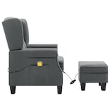 thumbnail of vidaXL Massagesessel mit Hocker Hellgrau Stoff