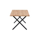 thumbnail of SIT Möbel Eettafel 160 cm | 40 mm blad MDF wild eiken look | X-frame metaal zwart | B 160 x D 90 x H 75 cm | 19000-11 | Serie TISCH