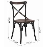 thumbnail of METRO PROFESSIONAL Chaise de restaurant Cross Antik II set de 2, acier/frêne, brun noyer/noir