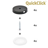 thumbnail of WAGNER QuickClick® Plastikgleiter antirutsch STOPP - zum Schrauben, 4x Basis&Schraube&Einsatz Ø 30 mm, DE-Ware- 15804300