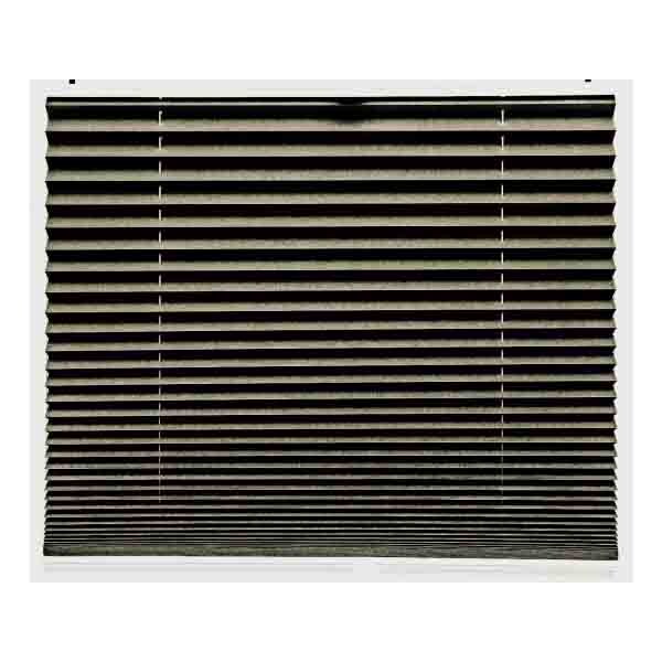 Thermo Black Out Plissee 125x150 cm taupe graubraun  metallic 100% Verdunkelnd