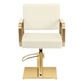 thumbnail of physa - Physa Fauteuil de Coiffure réglable en Hauteur avec Repose-Pieds 50-66 cm 200 kg Beige/Or - Fauteuil de Salon de Coiffure Chaise