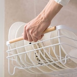 thumbnail of Home Nature Wohnkonzept Geschirrabtropfgestell Küchen Organizer Abtropfgestell Metall einlagig weiß nordisch Spülbecken Tellerhalter 43 cm