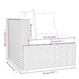 thumbnail of vidaXL 3-Sitzer-Sofa mit Kissen Schwarz Poly Rattan