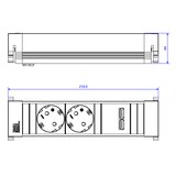 thumbnail of BACHMANN POWER FRAME Small 2x Schutzkontakt 1x USBCharger
