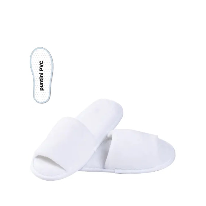 Pantofola Classic similspugna leggera aperta in poliestere e gomma (10 paia)