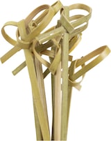 thumbnail of MONOUSO - Pinchos de Bambú Lazo Natural 10cm en caja (1.200 Uds)
