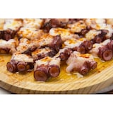 thumbnail of Juego de 6 Platos de madera COSHANO para pulpo, pizza, etc. Diametro de 16cm
