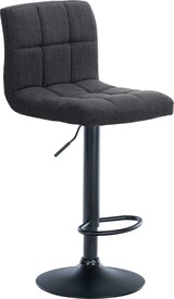 thumbnail of Décoshop26 - Barhocker im modernen Stil 1 Stück dunkelgrauer Steppstoffbezug schwarzes Metallgestell 10_0005786