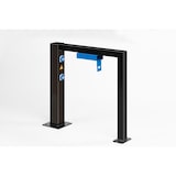 thumbnail of E-Bike-Ständer/Ladestation für E-Fahrräder, aus Stahl, feuerverzinkt + schwarz pulverbeschichtet, L 80 x H 80 cm, 2 x 230 V Anschluss, mit Ladebox