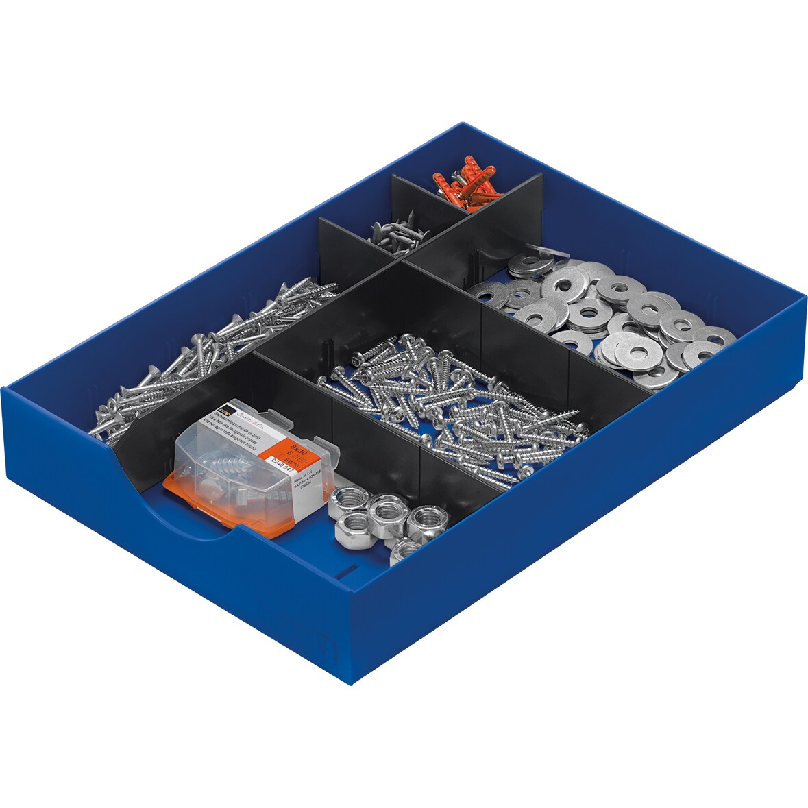 styro Schublade styrodoc 268-405.35 1Längs-/2Querstege blau