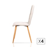 thumbnail of Pack de 4  sillas de comedor estilo Contemporáneo color Gris Arena. Modelo Nadia