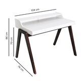 thumbnail of WellHome - Schreibtisch 'Nere' 110x86x75 cm in Weiß und Braun