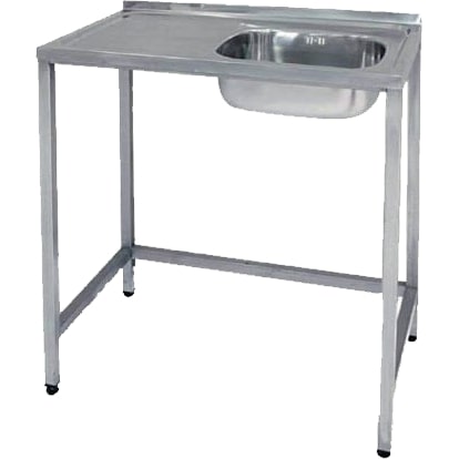 Fegadero Bajo Barra  De Acero Inoxidable Aisi 304  1000x500x850mm cuba derecha