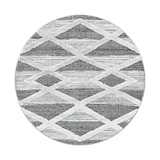 thumbnail of Teppich 3D-Effekt Geo-Muster Skulptural Waschbar Strapazierfähig Wohnzimmer Esszimmer Rund Grau 120x120 cm OEKO-TEX – GENF von Kadima Design