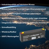 thumbnail of Multipower Blei-Akku MP2,3-12 Pb 12V 2,3Ah VdS G107033, Faston 4,8