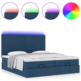 thumbnail of vidaXL Ottoman-Bett mit Matratzen & LEDs Blau 180x200 cm Stoff