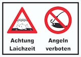thumbnail of Achtung Laichzeit Angeln verboten Schild A2 (420x594mm)