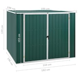 thumbnail of Helloshop26 - Tuinhuisje blokhut berging buitenschuur robuuste gereedschapsschuur 195 x 198 x 159 cm groen gegalvaniseerd staal 02_0022371