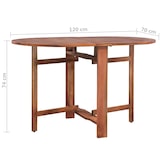 thumbnail of Mesa de jardín de madera de acacia maciza 120x70x74 cm