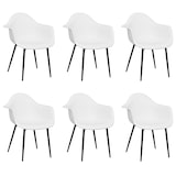 thumbnail of Sillas de comedor 6 unidades blancas PP