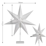 thumbnail of Casaria LED Weihnachtsstern mit Ständer Beleuchtet 60 cm creme Papierstern Weihnachten Weihnachtsdeko Leuchtstern Dekostern Adventsstern