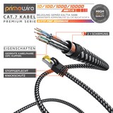 thumbnail of Primewire Patchkabel CAT 7 Rohkabel mit Baumwollummantelung  - Gigabit Ethernet LAN Kabel - 10 Gbit/s - S/FTP PIMF Schirmung - Netzwerkkabel - 3m