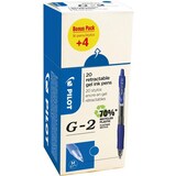 thumbnail of Pilot G2 Einziehbar Gelschreiber Blau 0.4 mm Mittel Kegelförmig Nachfüllbar 70% Recycelt 20 Stück