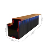 thumbnail of 【HCTG 200】Theke Maßanfertigung Kasse Großer Kassentisch Bartheke Bartisch Bar Empfangstheke Schwarz 200*60*100cm