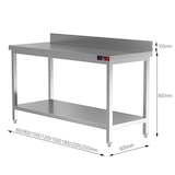 thumbnail of Gasfrit - Mesa de trabajo de acero inoxidable mural 1500 x 600 x 850 mm