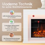 thumbnail of KAMINIO Elektrokamin MATTI - Elektrischer Standkamin mit Heizung, 3D-Flammeneffekt, LED-Ambientelicht, Fernbedienung - 38 Zoll, Weiß