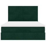 thumbnail of vidaXL Ottoman-Bett mit Matratzen & LEDs Dunkelgrün 140x190 cm Samt