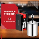 thumbnail of HGMD Melkopschuimer Handmatig - 400ml - RVS - Melkklopper - Melkkan - Barista - Vaatwasserbestendig
