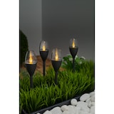 thumbnail of Tarrington House Conjunto de 4 candeeiros solares de espigão, aço inoxidável/plástico, Ø 6.1 x 37.7 cm, prateado