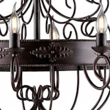 thumbnail of Bonetti Illumina -  Baltimore - Kronleuchter aus schwarz und rostlackiertem Eisen, 8 Lichter 126 - Ø76 - BL183-8-RG