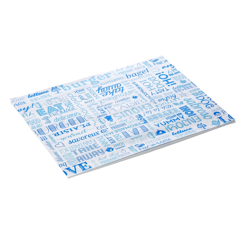 3000x Burgerpapier Fish Set WRAP & GO, 28 x 34 cm, 3 Sets á 1000 Stück, Fettpapier