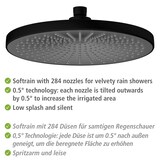 thumbnail of WENKO Regenduschkopf Ultimate Shower Schwarz/Grau