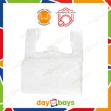 thumbnail of DayBays 1000 Stk. Hemdchentragetaschen 30+20x60 cm HDPE weiß geblockt, reissfest