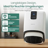 thumbnail of Emerio Badezimmer-Heizgerät BH-123818 – für Räume bis 25 m² – Timer – Fenster-Offen-Erkennung – IP23 – Fernbedienung – Touch-Display – Handtuchhalter